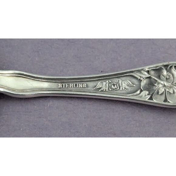 Antique Sterling Silver Sugar Shell Spoon Landers No 2 by Baker Manchester 5-3/8 - Picture 8 of 10